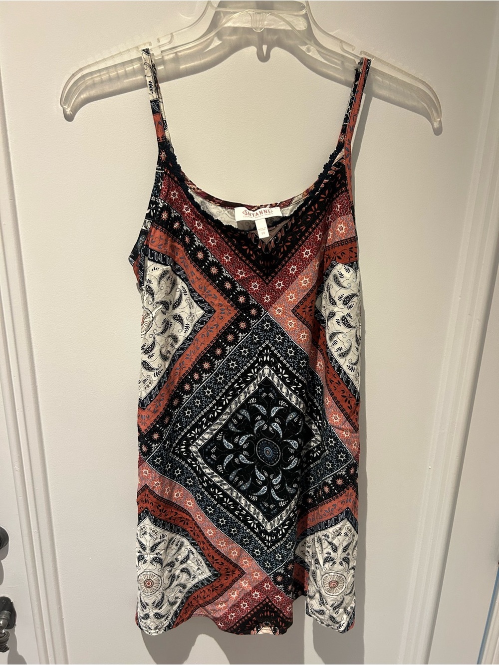 Shyanne Black Red and Cream Paisley Camisole